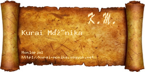 Kurai Mónika névjegykártya