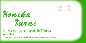 monika kurai business card